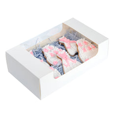 Pastry Tek White Paper Pastry / Cake Box - with Window - 7 3/4