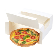 Pastry Tek White Paper Pastry / Cake Box - with Window - 6 1/4