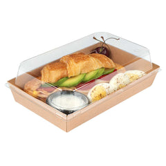Matsuri Vision Clear Plastic Lid - Fits Medium Sushi Tray - 50 count box