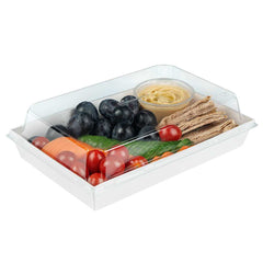 Matsuri Vision Clear Plastic Lid - Fits Large Sushi Tray - 50 count box