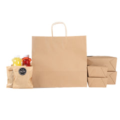 Saving Nature Kraft Paper Retail Bag - with Handles - 14 1/4