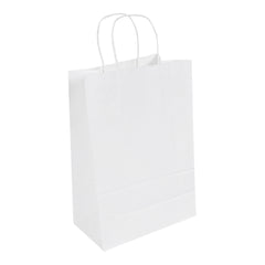 Saving Nature White Paper Retail Bag - with Handles - 7 3/4
