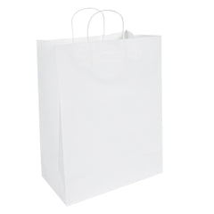 Saving Nature White Paper Retail Bag - with Handles - 12 1/2