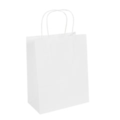 Saving Nature White Paper Retail Bag - with Handles - 7
