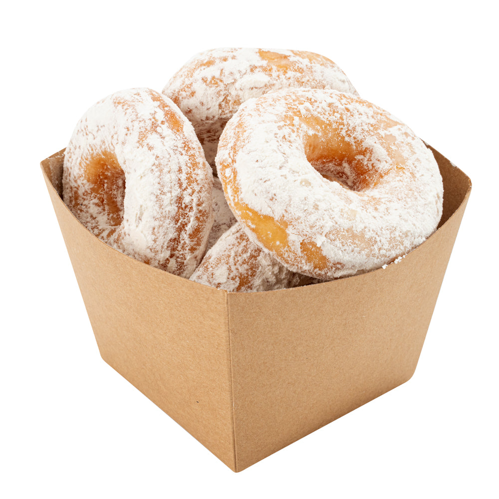 Bio Tek Square Kraft Paper Snack Box - 4 1/4" x 4 1/4" x 3 1/4" - 200 count box