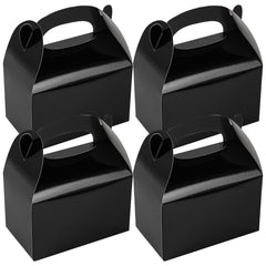 Bio Tek Black Paper Gable Box / Lunch Box - Greaseproof - 6