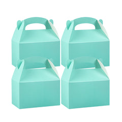 Bio Tek Turquoise Paper Gable Box / Lunch Box - Compostable - 6