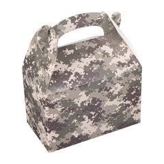 Bio Tek Camouflage Paper Gable Box / Lunch Box - Compostable - 8 1/2