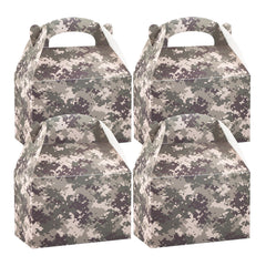 Bio Tek Camouflage Paper Gable Box / Lunch Box - Compostable - 8 1/2