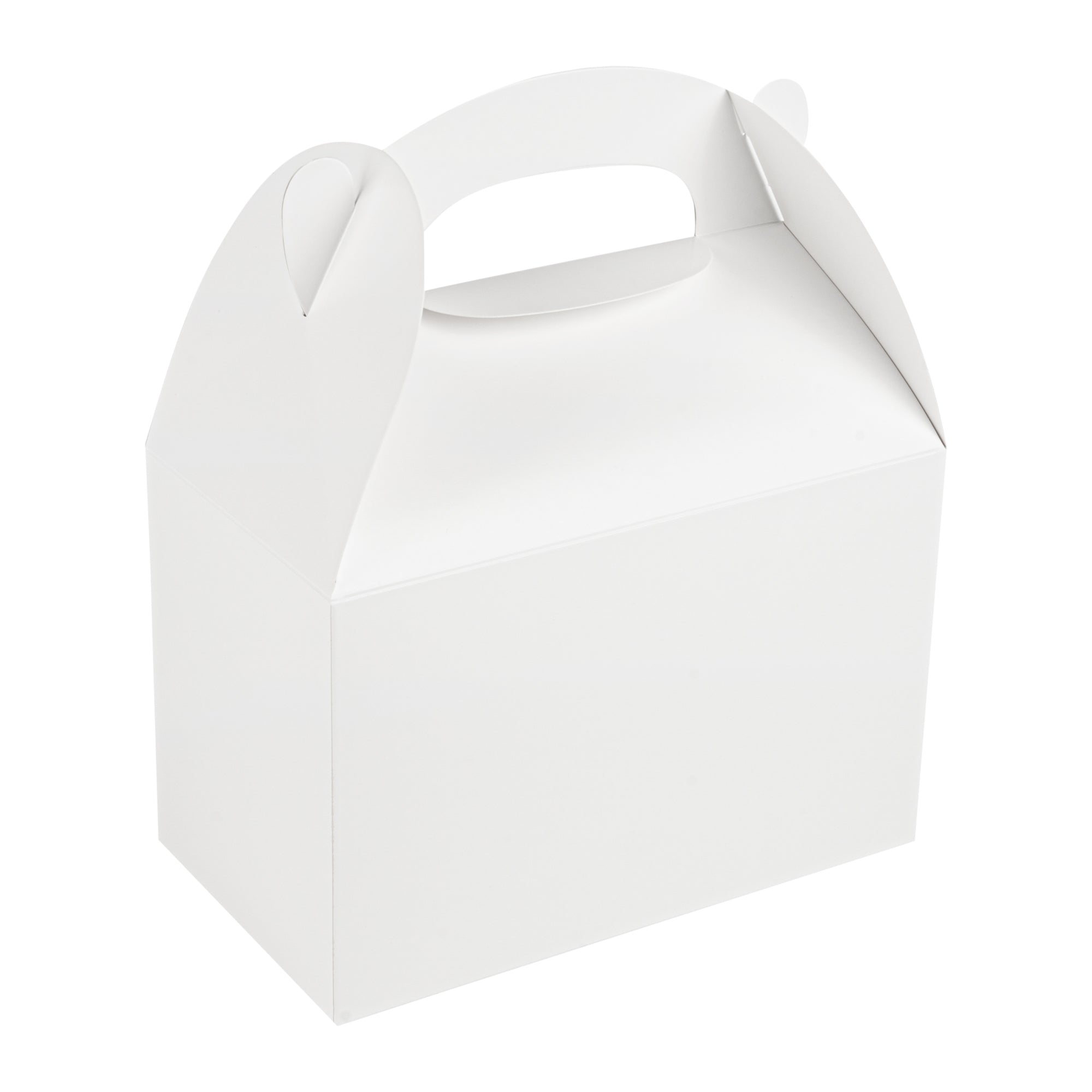 Bio Tek White Paper Gable Box / Take Out Container - Greaseproof - 8 1/2" x 4 3/4" x 5 1/2" - 100 count box