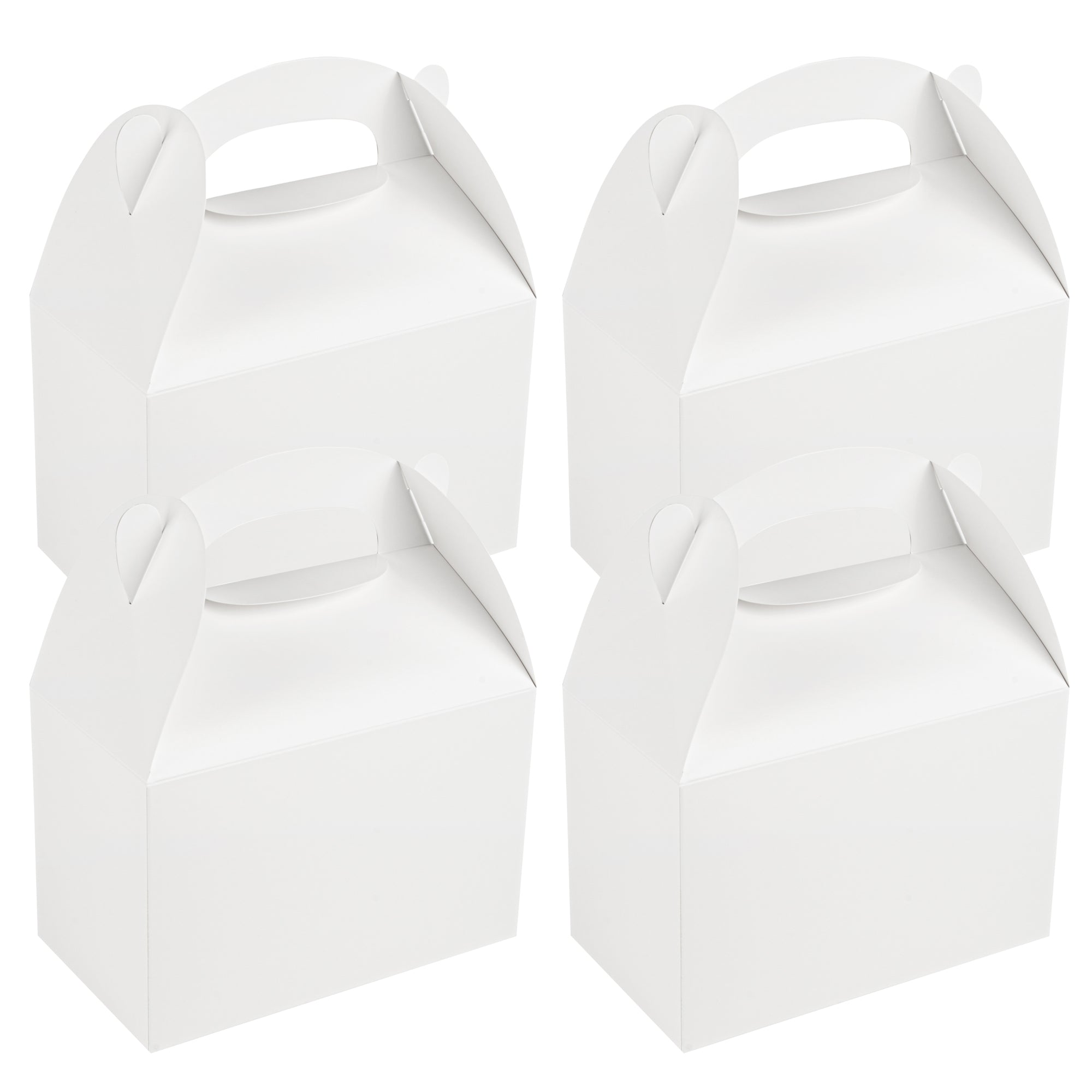 Bio Tek White Paper Gable Box / Take Out Container - Greaseproof - 8 1/2" x 4 3/4" x 5 1/2" - 100 count box