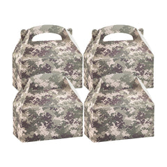Bio Tek Camouflage Paper Gable Box / Lunch Box - Compostable - 9 1/2