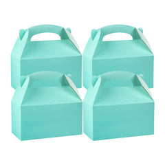 Bio Tek Turquoise Paper Gable Box / Lunch Box - Compostable - 9 1/2