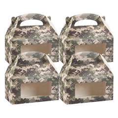 Bio Tek Camouflage Paper Gable Box / Lunch Box - with Window - 9 1/2
