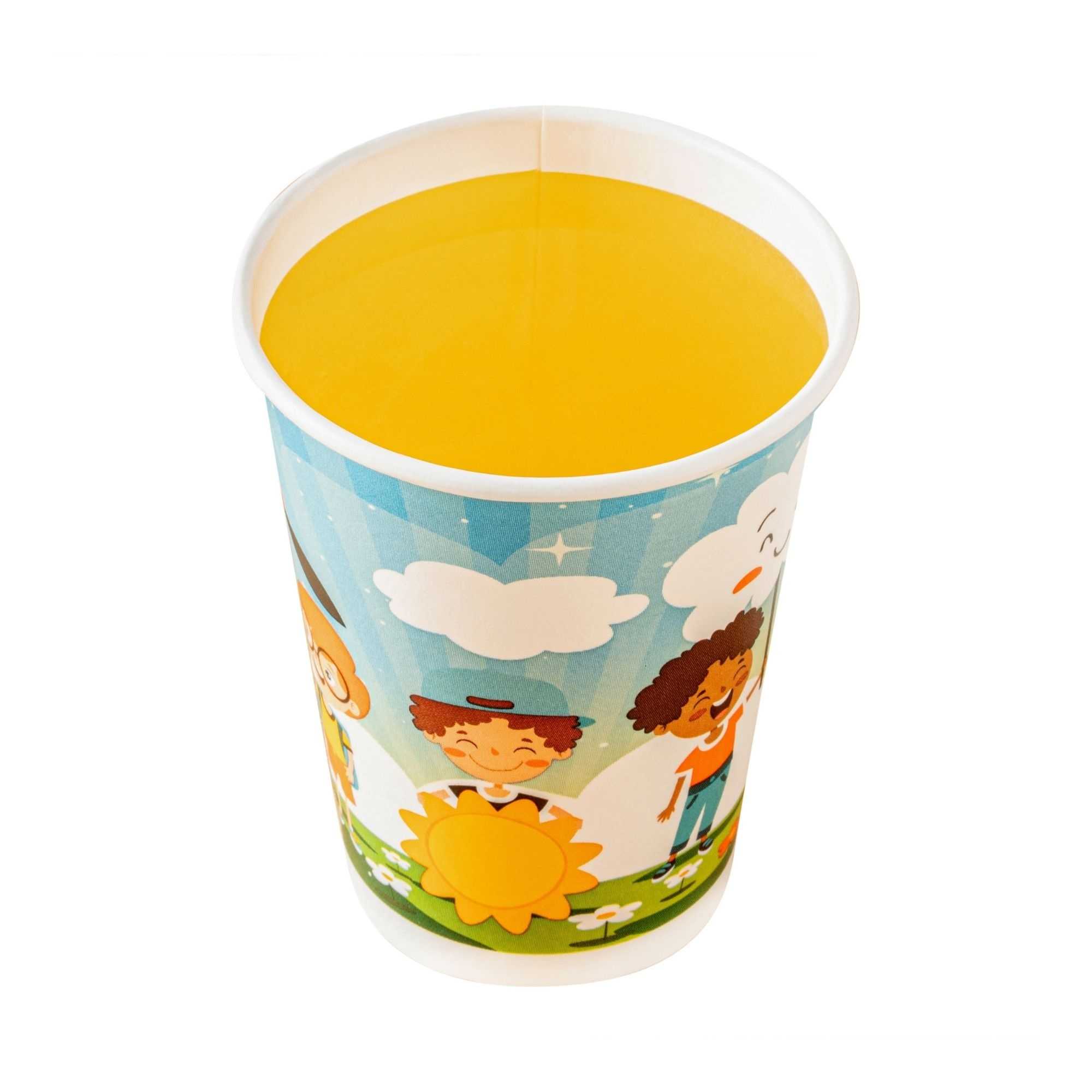 RW Kids 12 oz Paper Drinking Cup - 3 1/2" x 3 1/2" x 4 1/4" - 1000 count box