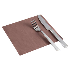 Luxenap Square Brown Paper Napkin - 2-Ply, Micropoint - 15 1/2