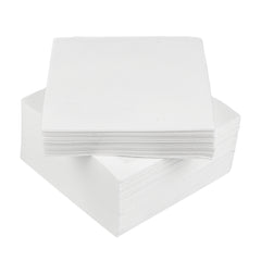 Luxenap Square White Paper Linen-Feel Cocktail Napkin - Air Laid - 9 1/2
