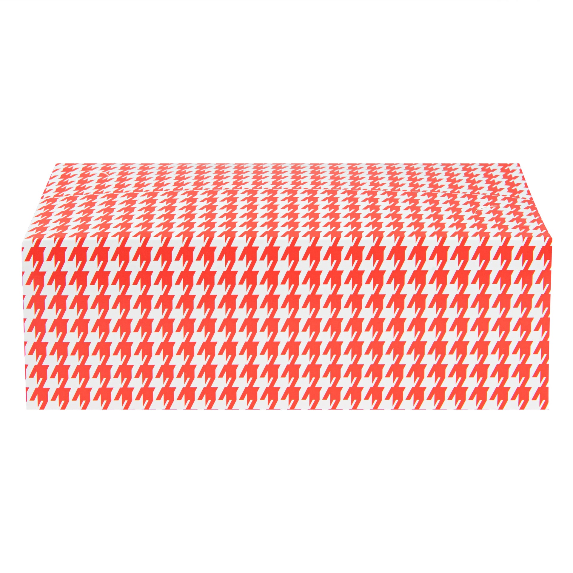 Bio Tek 71 oz Red Houndstooth Paper Lunch / Chicken Box - with Fast Top - 8 3/4" x 5" x 3" - 400 count box