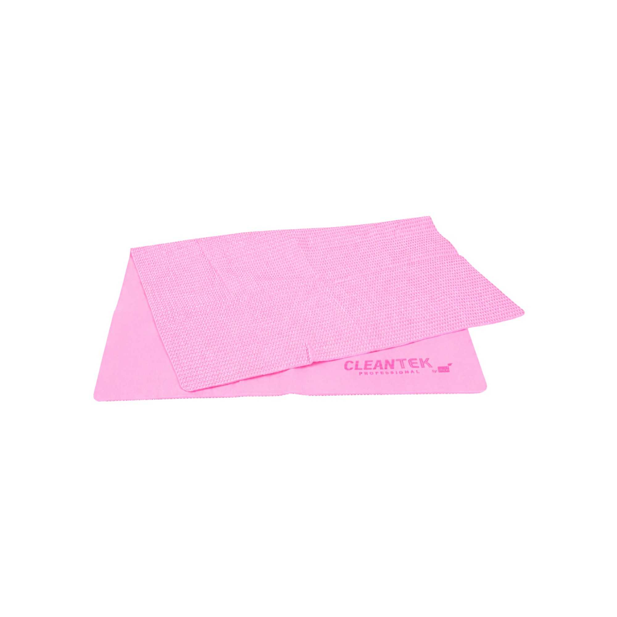 Clean Tek Professional Pink 3D Chamois Cloth - with Storage Tube - 25 1/4'' x 17'' - 1 count box