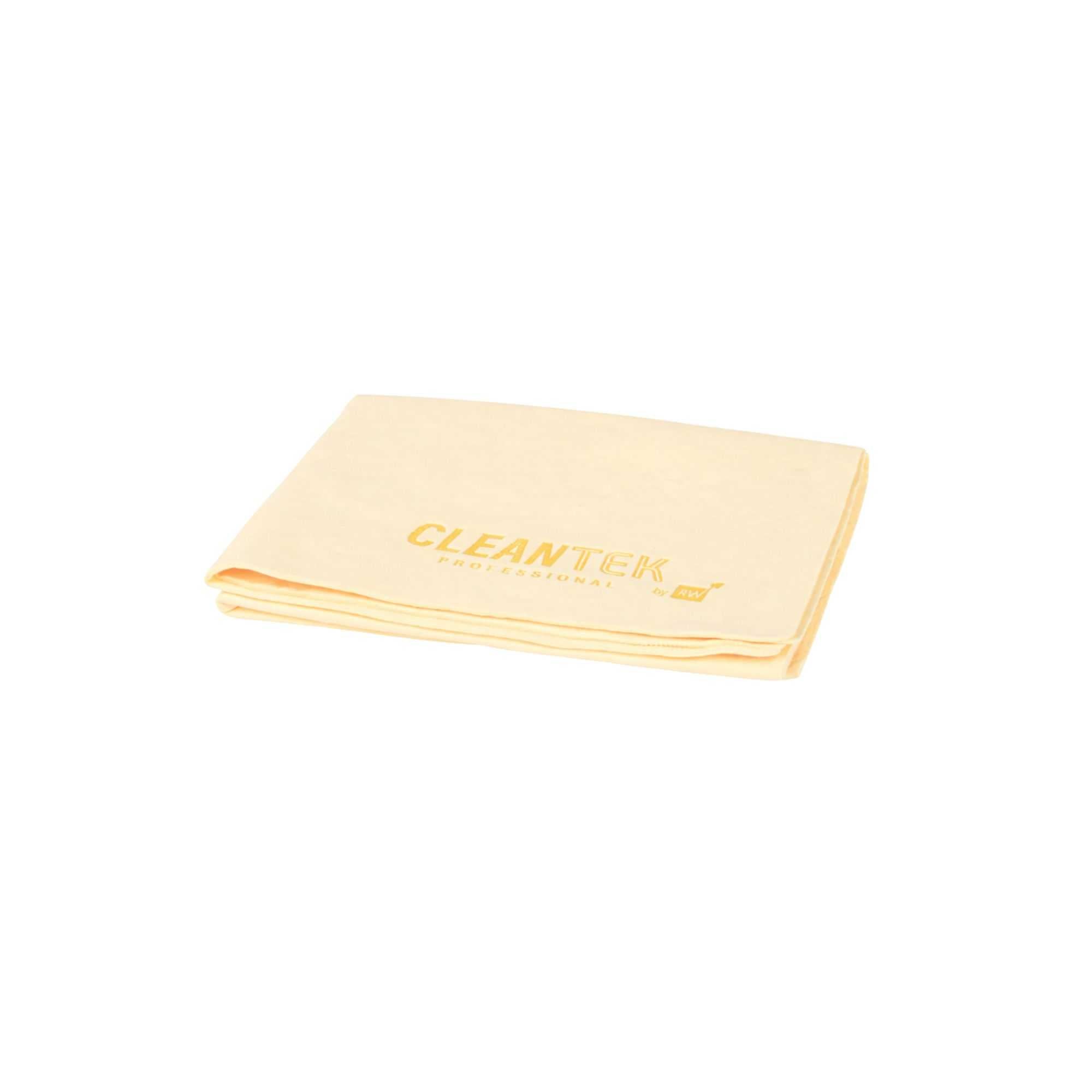 Clean Tek Professional Yellow Chamois Cloth - with Storage Tube - 25 1/4'' x 17'' - 1 count box