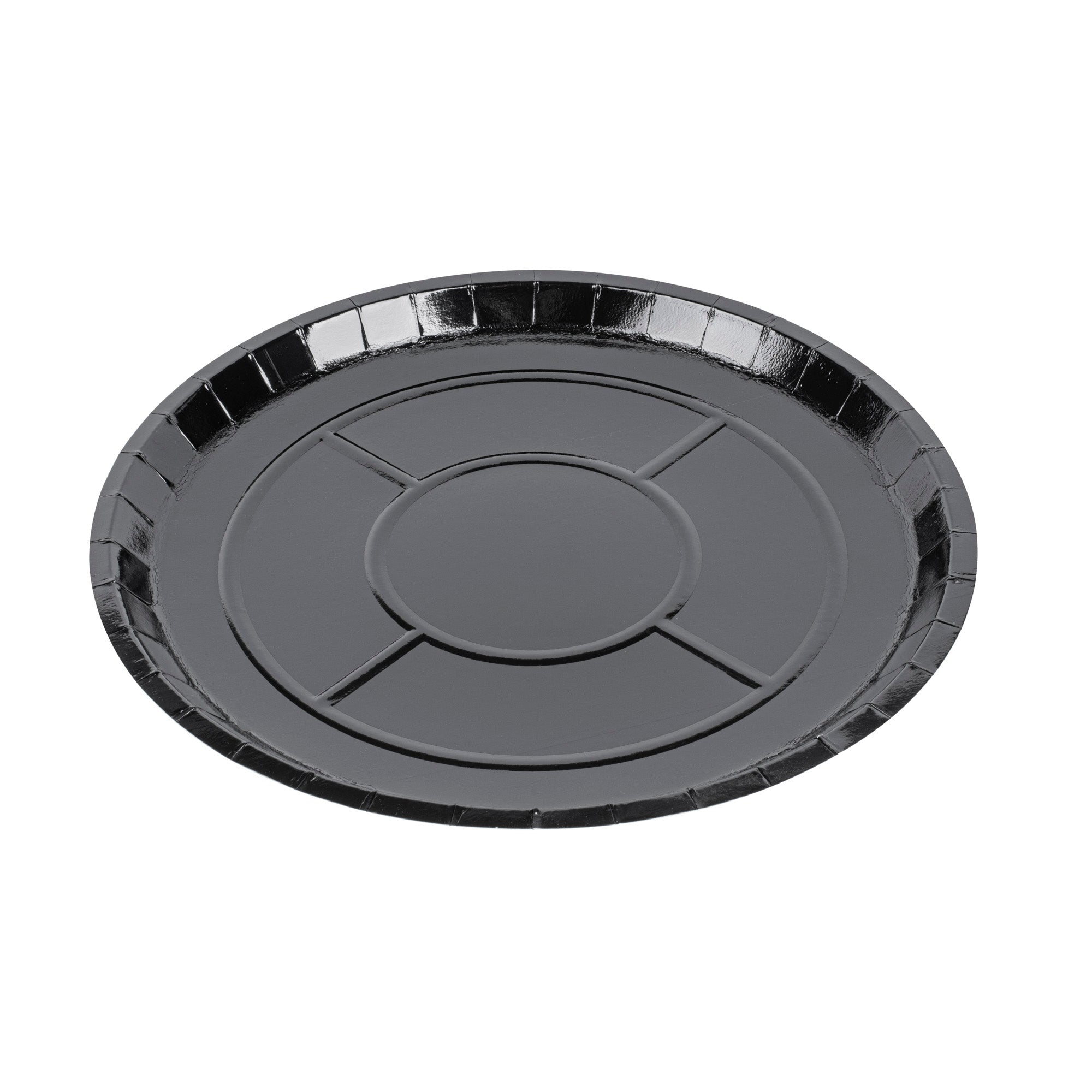 Eco Pie Round Black Paperboard Pizza Tray - Oven-Safe - 12'' - 25 count box