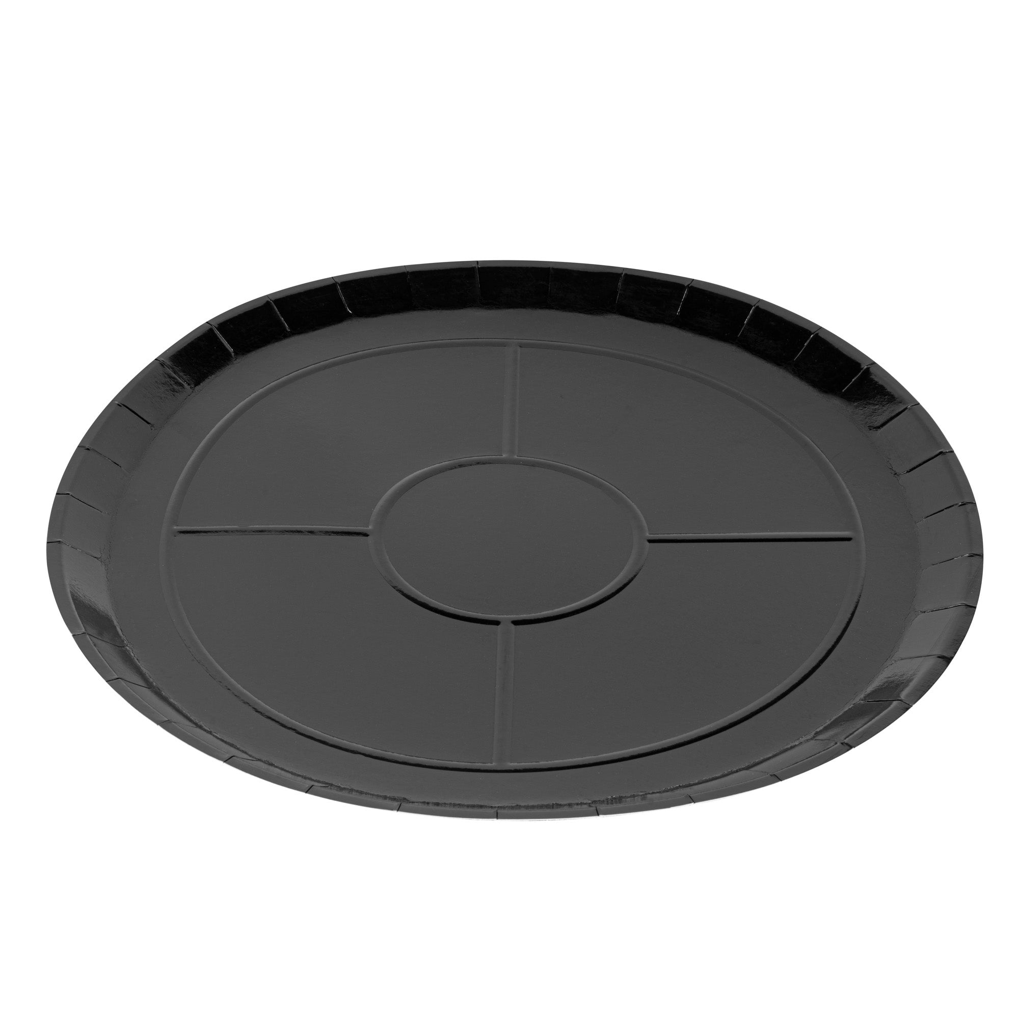 Eco Pie Round Black Paperboard Pizza Tray - Oven-Safe - 18'' - 25 count box