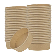 Bio Tek 17 oz Round Kraft Paper Take Out Container - 6