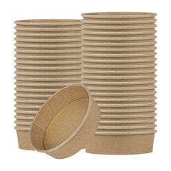 Bio Tek 22 oz Round Kraft Paper Take Out Container - 6 1/2