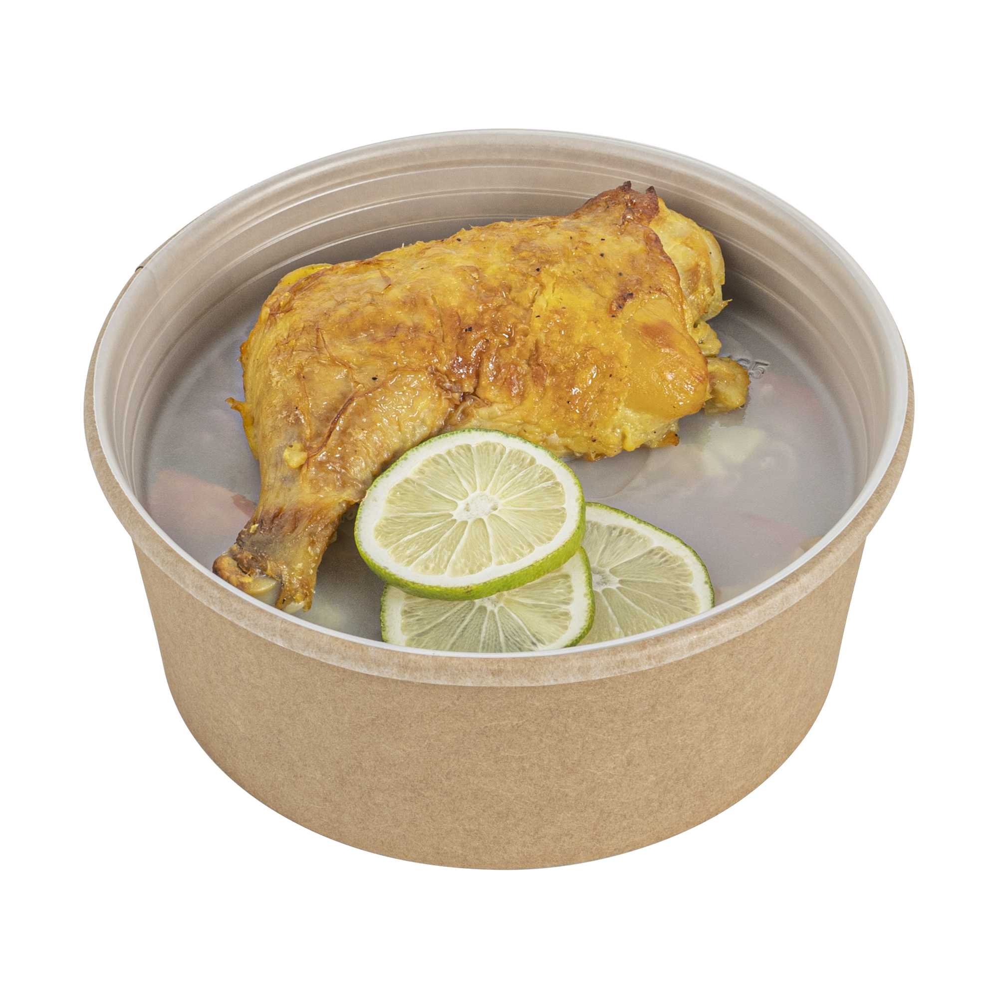 Bio Tek 16 oz White Plastic Insert Tray - Fits 17-45 oz Containers - 50 count box