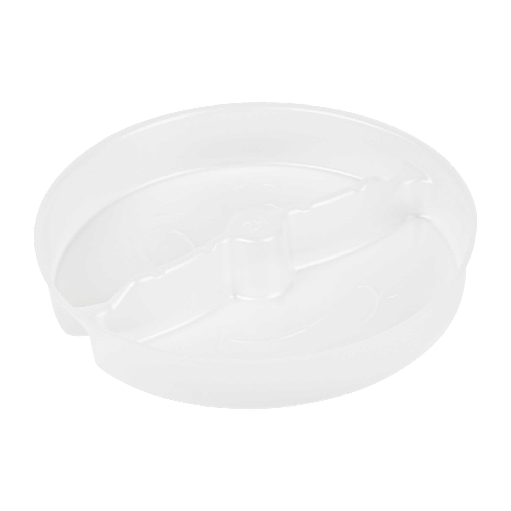 Bio Tek 15 oz White Plastic 2-Compartment Insert Tray - Fits 17-45 oz Containers - 50 count box