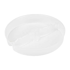 Bio Tek 15 oz White Plastic 2-Compartment Insert Tray - Fits 17-45 oz Containers - 50 count box