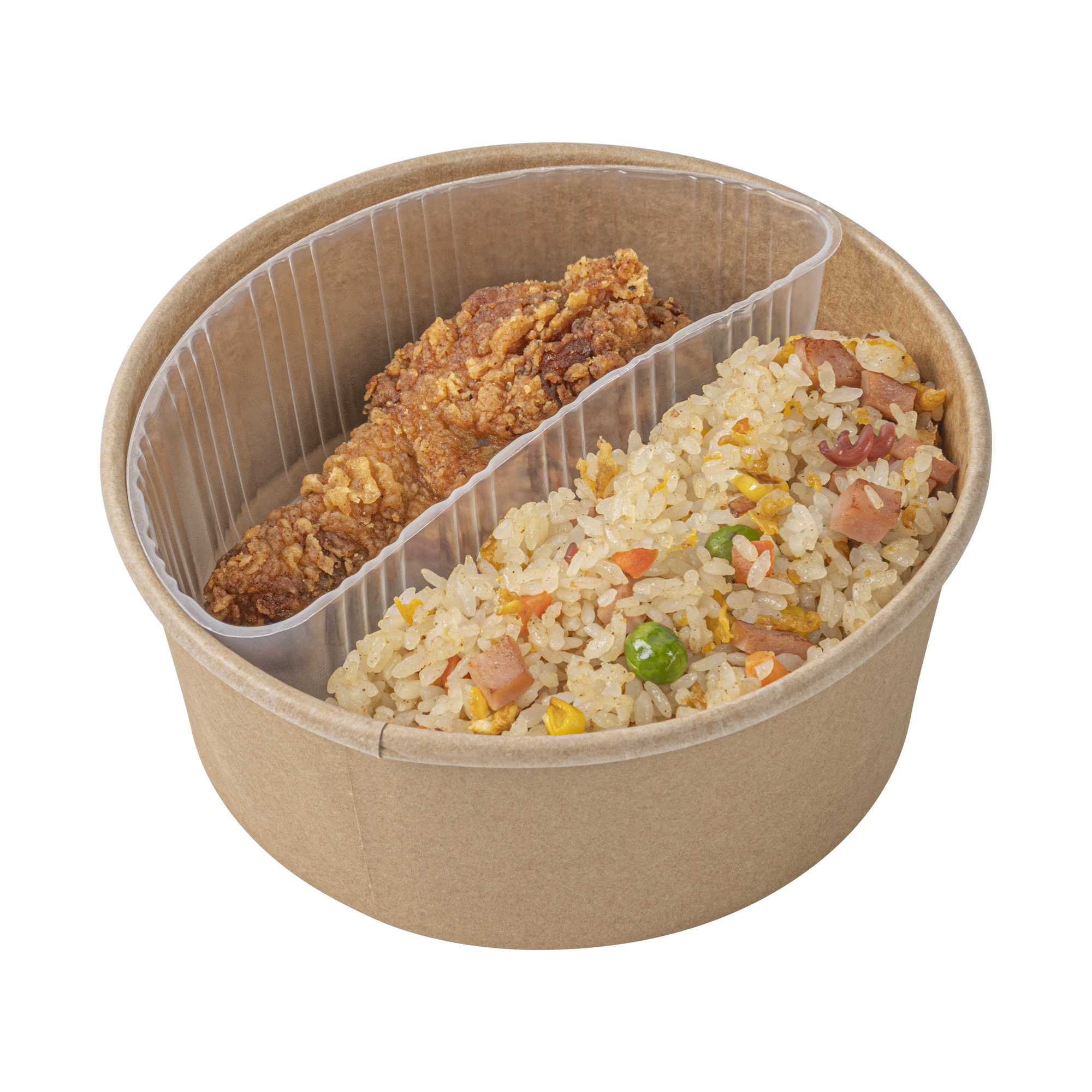 Bio Tek 16 oz White Plastic Half Insert Tray - Fits 17-45 oz Containers - 200 count box