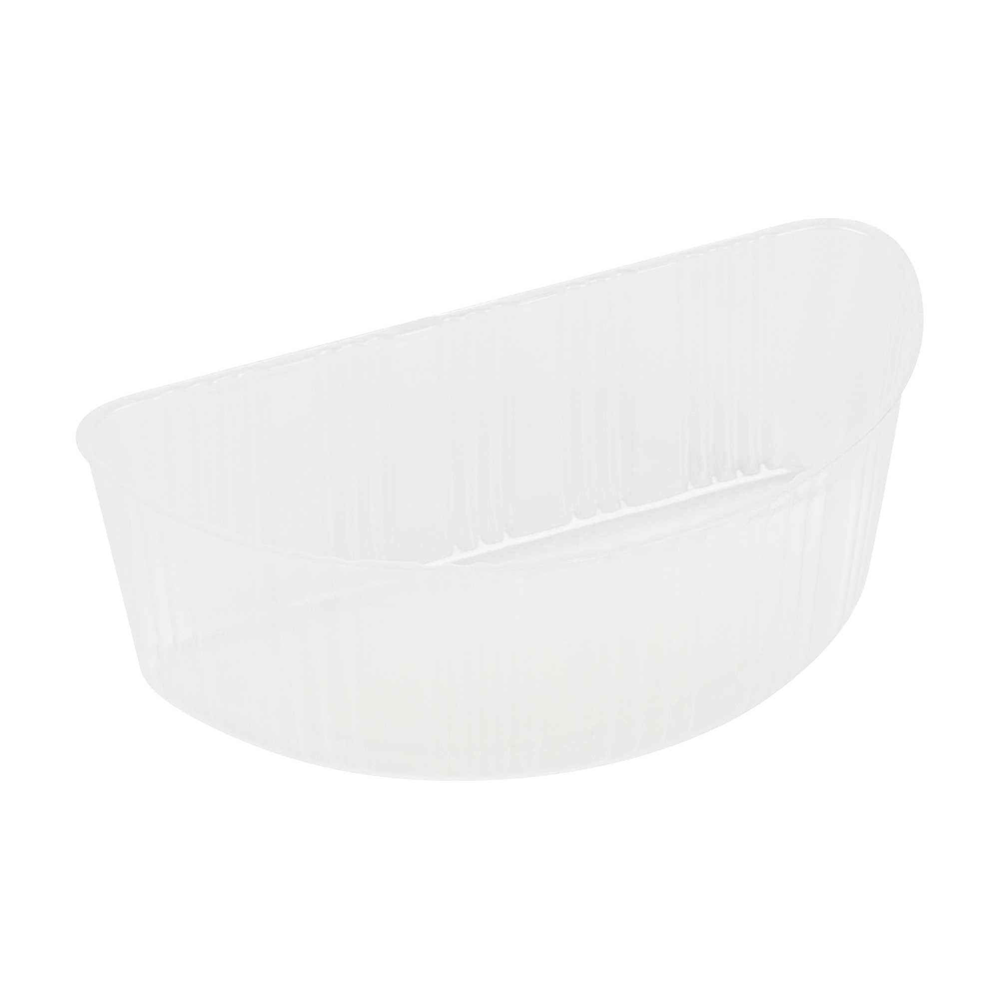 Bio Tek 16 oz White Plastic Half Insert Tray - Fits 17-45 oz Containers - 200 count box