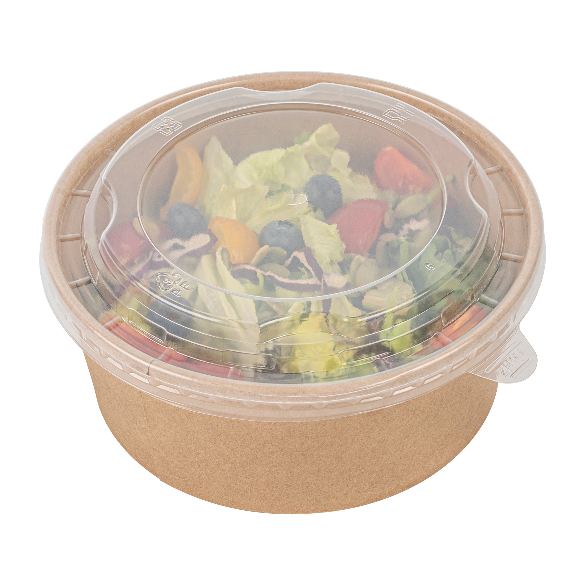 Bio Tek Clear Plastic Take Out Container Lid - Fits 22, 34, 37 and 42 oz Containers - 200 count box