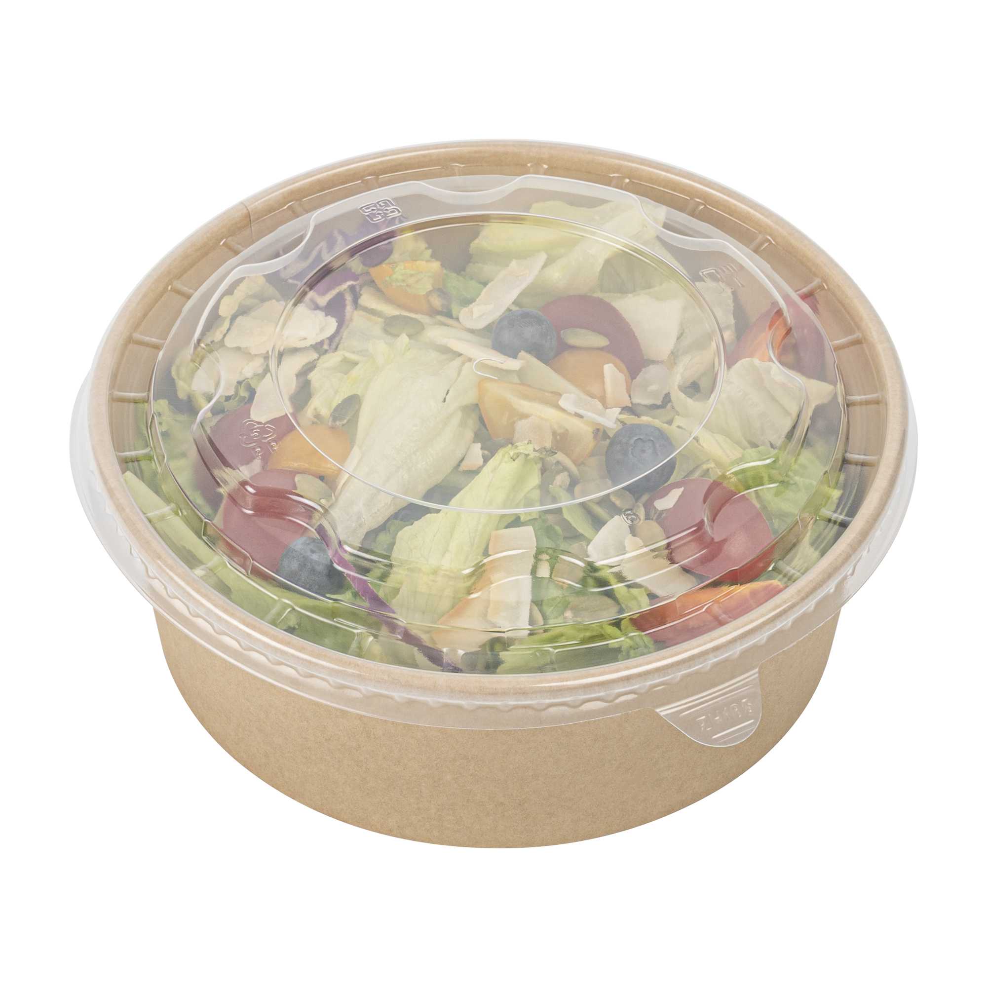 Bio Tek Clear Plastic Take Out Container Lid - Fits 45 oz Containers - 50 count box