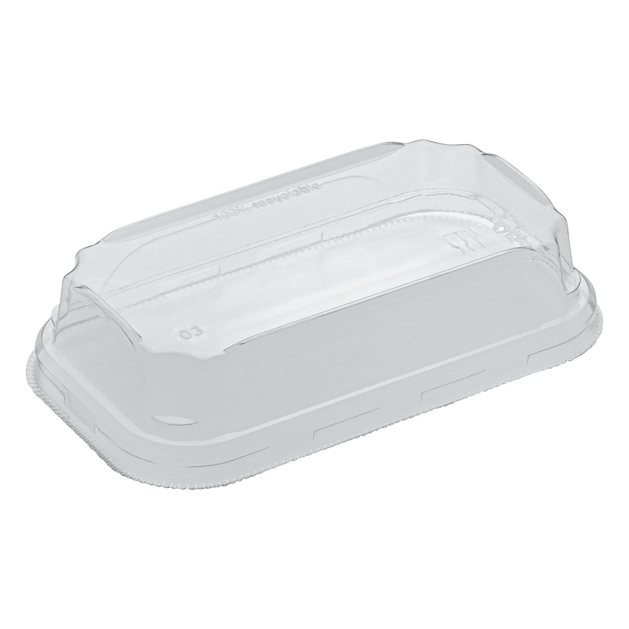 Matsuri Vision Clear PET Plastic Lid - Fits 5 oz Sushi Container, Anti-Fog - 100 count box