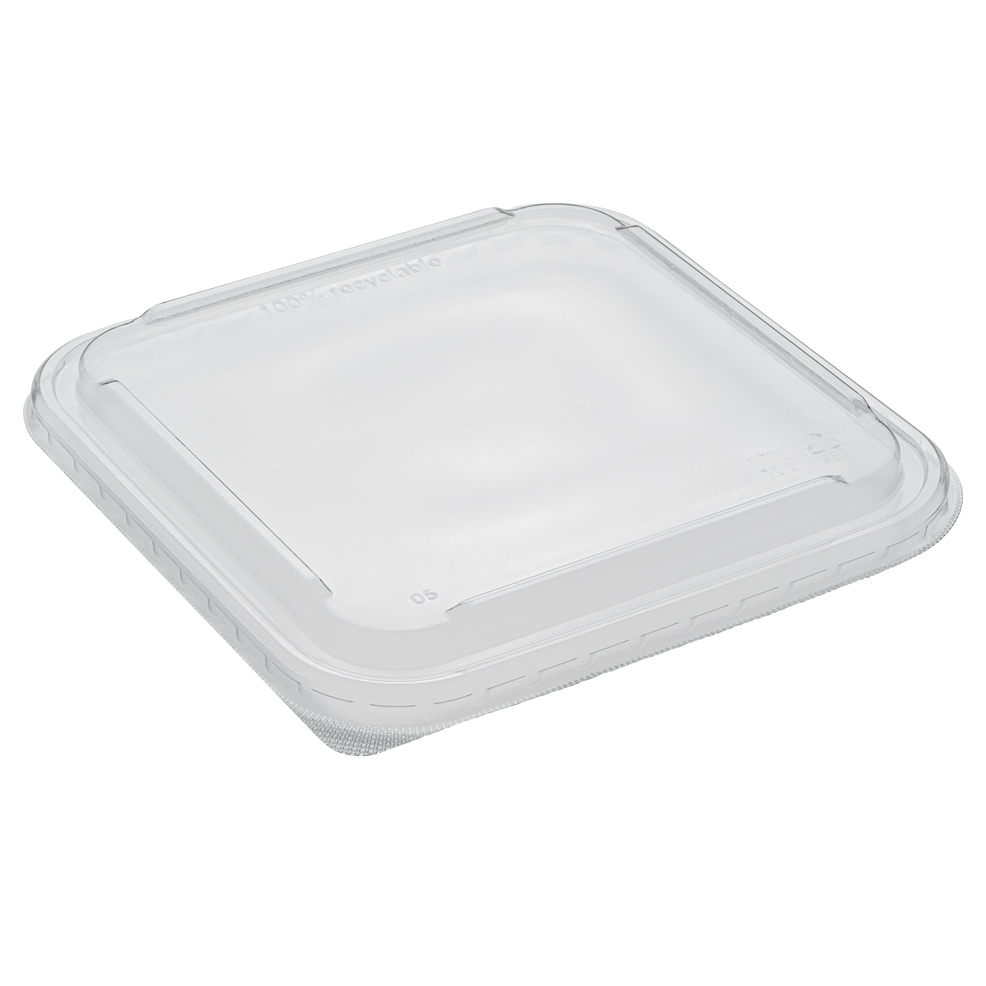 Matsuri Vision Clear PET Plastic Lid - Fits 34 and 45 oz Sushi Containers, Anti-Fog - 100 count box