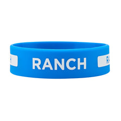 First In First Out Blue Silicone Ranch Label Band - Fits 16, 20 and 24 oz Squeeze Bottles - 1 count box