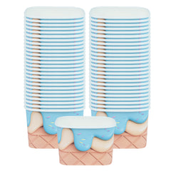 Coppetta 12 oz Square Frosty Delight Paper To Go Cup - 4 1/4