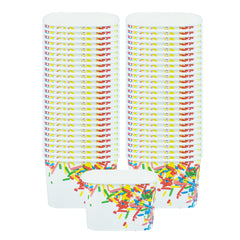 Coppetta 12 oz Square Paper To Go Cup - with Classic Sprinkles - 4 1/4