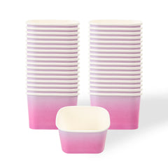 Coppetta 12 oz Square Purple And Blue Ombre Paper To Go Cup - 4 1/4