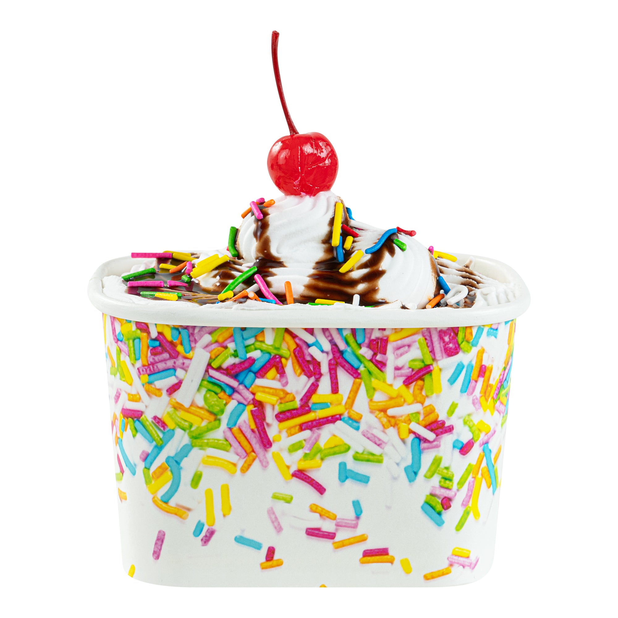Coppetta 12 oz Square Paper To Go Cup - with Party Sprinkles - 4 1/4" x 3 1/4" x 2 3/4" - 50 count box