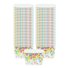 Coppetta 12 oz Square Paper To Go Cup - with Party Sprinkles - 4 1/4