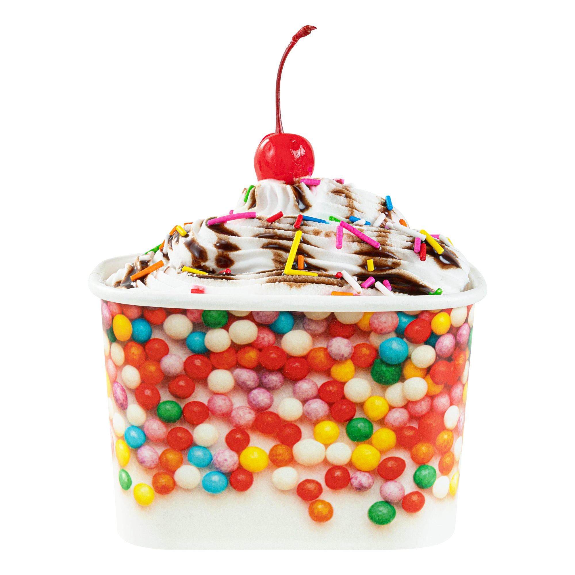 Coppetta 12 oz Square Paper To Go Cup - with Round Sprinkles - 4 1/4" x 3 1/4" x 2 3/4" - 50 count box
