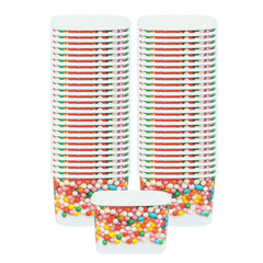 Coppetta 12 oz Square Paper To Go Cup - with Round Sprinkles - 4 1/4