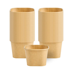 Coppetta 3 oz Square Kraft Paper To Go Cup - 2 1/2