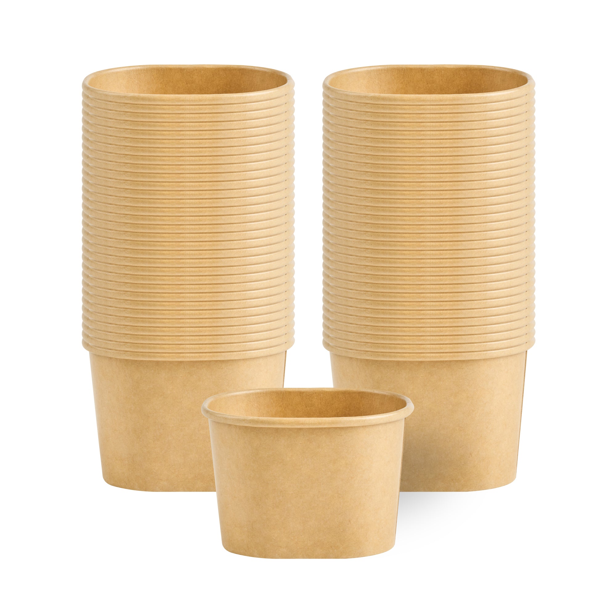 Coppetta 4 oz Square Kraft Paper To Go Cup - 3" x 2 1/2" x 2" - 50 count box