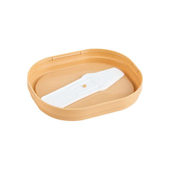 Coppetta Square Brown Plastic Lid - Fits 4 oz To Go Cup, with Spoon - 200 count box