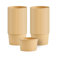 Coppetta 12 oz Oval Kraft Paper To Go Cup - 4 1/2
