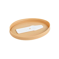 Coppetta Oval Brown Plastic Lid - Fits 6 oz To Go Cup, with Spoon - 200 count box